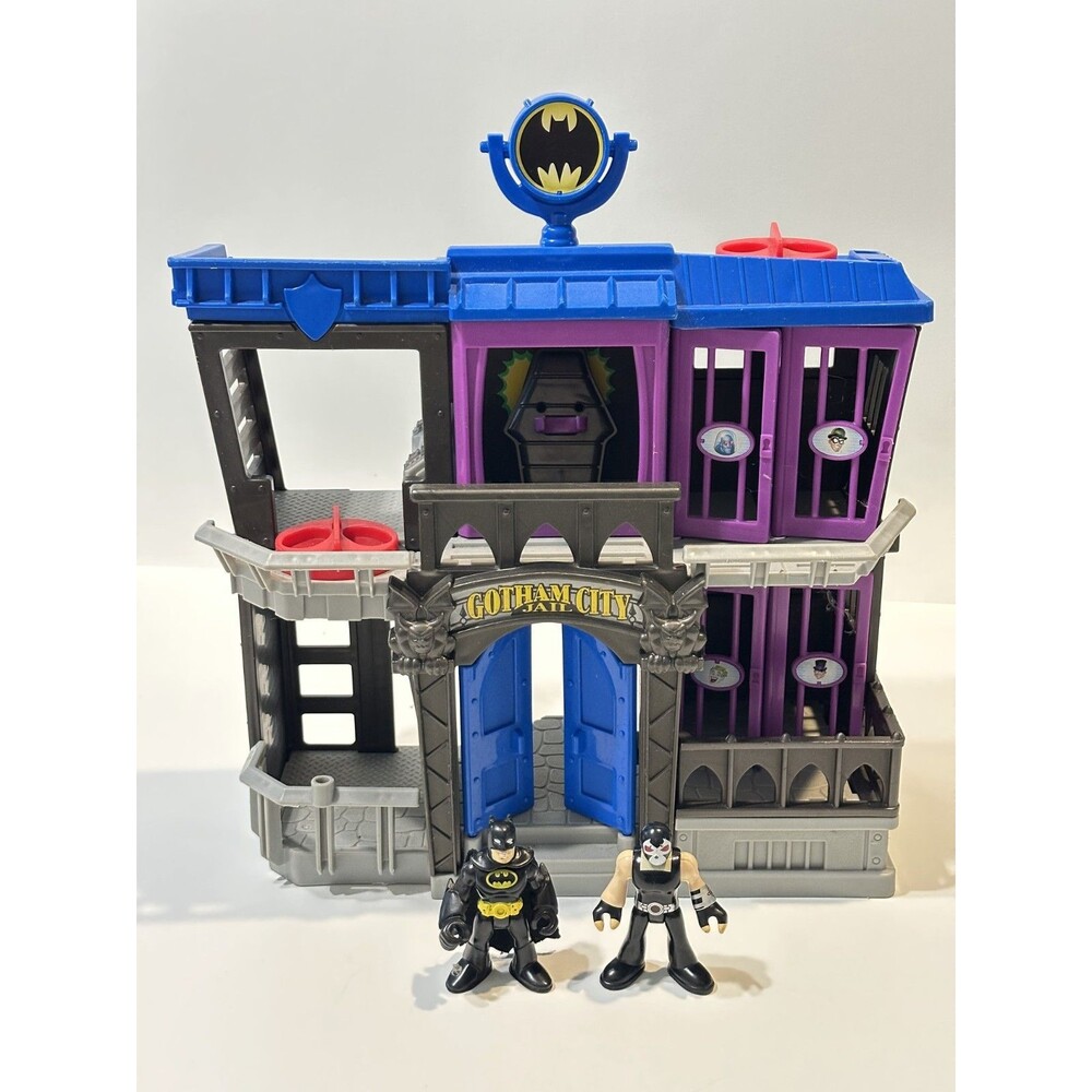 COMPLETE Imaginext DC Super Friends Batman Gotham City Jail Playset Bane FIGURES